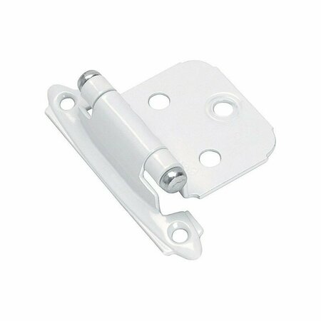 AMEROCK 1-3/4 in. W X 2-3/4 in. L White Steel Self-Closing Hinge, 2PK BPR3429W